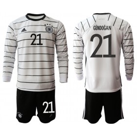 Camisetas Alemania Ilkay Gundogan 21 Niños Primera Equipacion Eurocopa 2020 Manga Larga